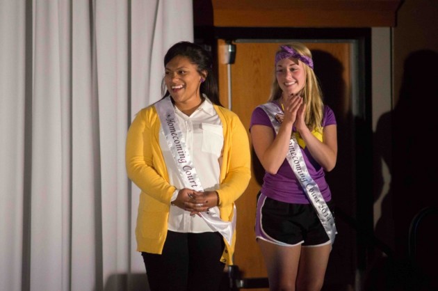 Homecoming candidates perform for royal titles.