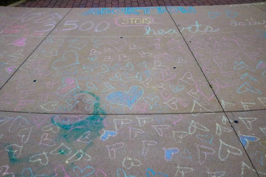 Student orgs. wage chalking war over abortion