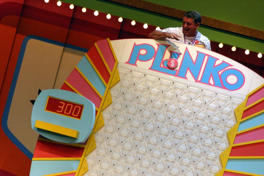 One lucky contestant at the Price is Right Live presses his luck in Plinko, one of the most iconic games from the television game show. 