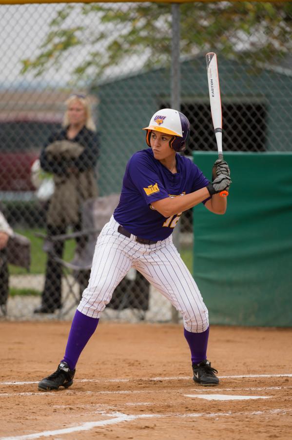 Micalla Rettinger gets ready for the pitch. The Panthers are now 4-4 in Missouri Valley Conference play.