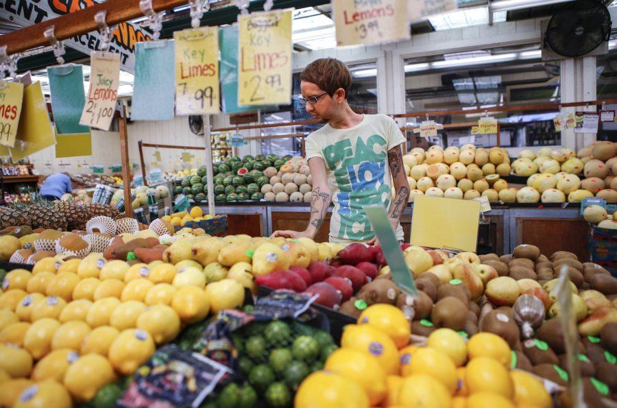 Johnny Righini shops for produce at Sigonas Farmers Market in Redwood City, Calif., on August 21, 2014. Righini is in recovery for what eating disorder experts call orthorexia, an obsession with healthy eating that can be physically and mentally debilitating.