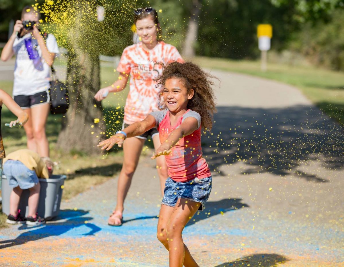 The UNI Dance Marathons Colorful Miles for Miracles 5K was held Saturday, Sept. 23, at Big Woods Lake.