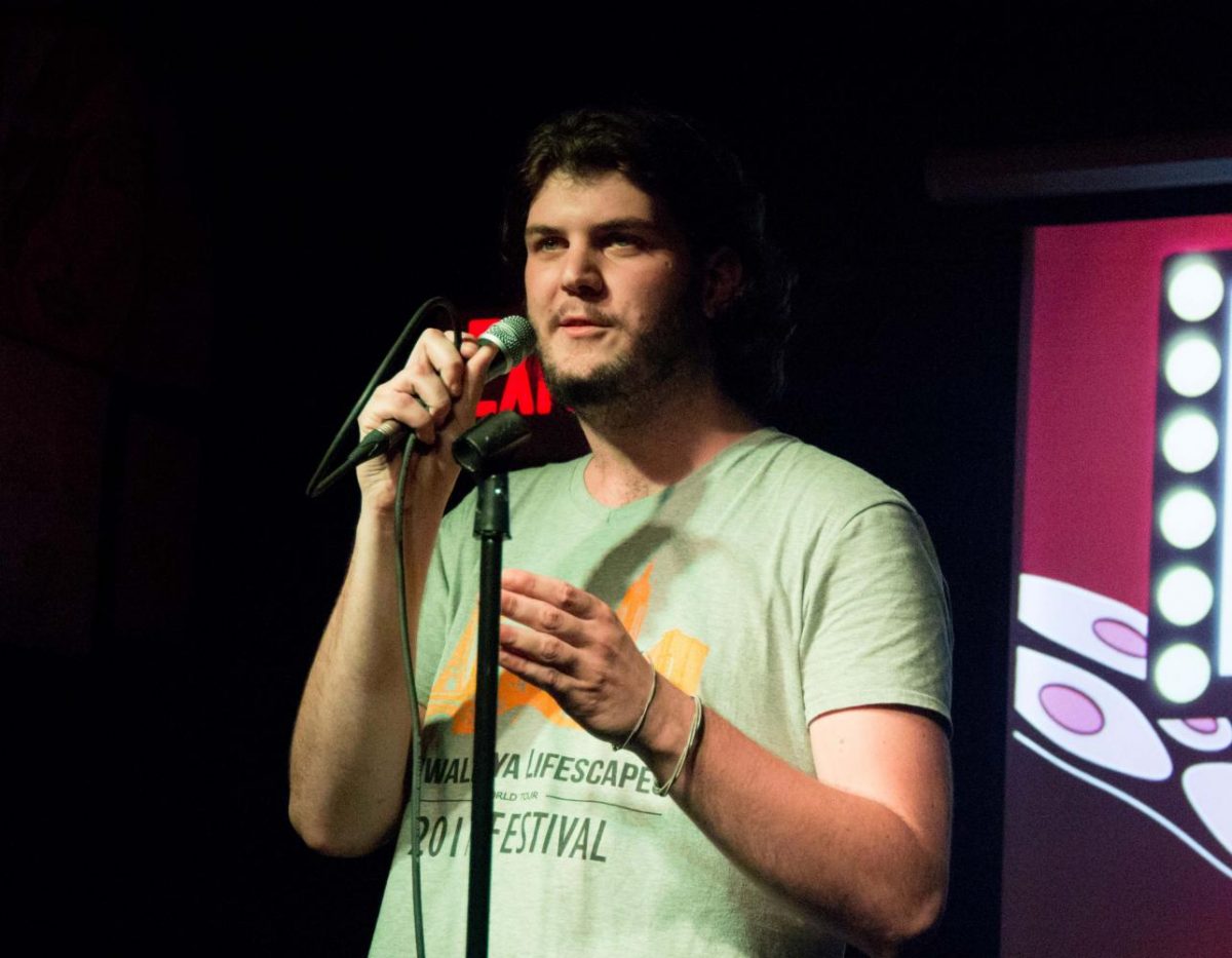 Senior jazz studies major Clayton Ryan was one of two UNI students who performed stand-up at Octopus Comedy Night this past Wednesday at the Octopus on College Hill.