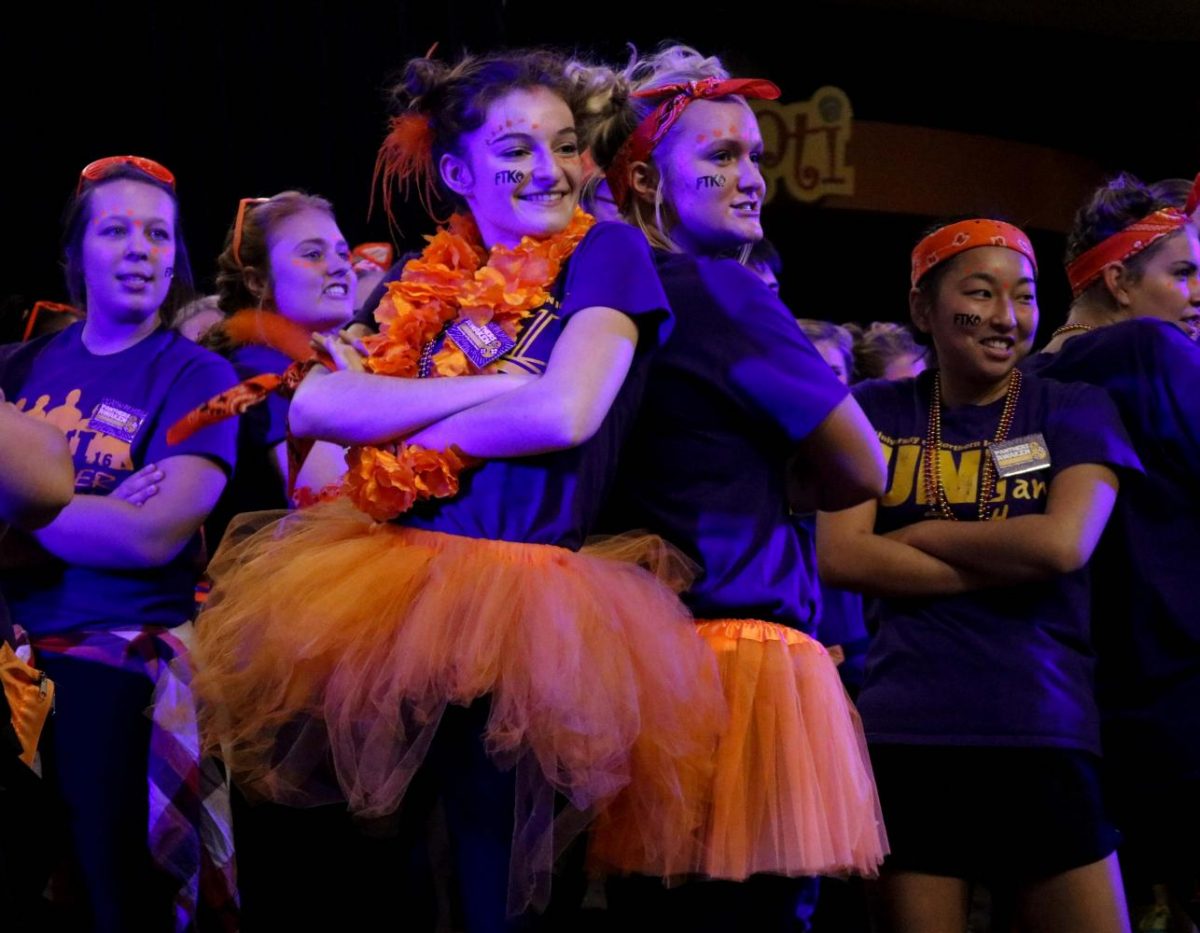 This Monday, Oct. 2, the Homecoming Kick-Off was held in the Maucker Union. Twelve teams competed in UNIs annual Pride Cry competition.