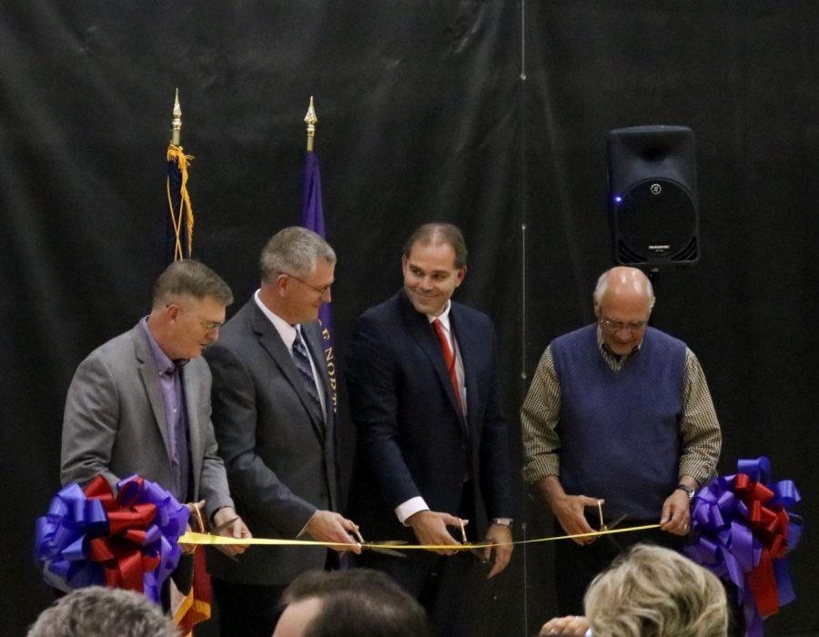 The+ribbon+is+cut+and+the+new+UNI+tennis+courts+are+officially+open.