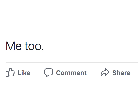 Opinion columnist Brenna Wolfe discusses the recent Me, too social media campaign on Facebook in which users who have been sexually assaulted update their statuses accordingly, like the one pictured.