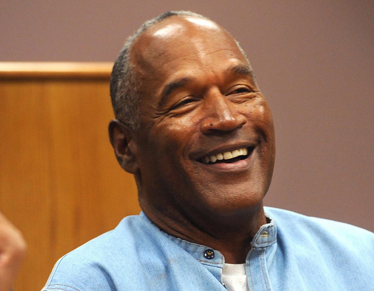O.J. Simpson smiles during his parole hearing in Lovelock, Nevada. Simpsons original sentence said he could stay anywhere from 9 to 33 years at the Correctional Center.