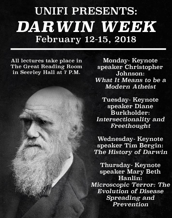 This year, Darwin Week will feature speakers from UNI, as well as other Iowa institutions. The lectures have also featured notables such as Lawrence Krauss in past years.
