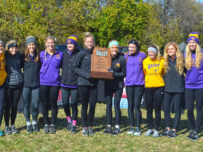 The+UNI+womens+cross+country+team+took+second+place+at+last+years+MVC+championship+meet.