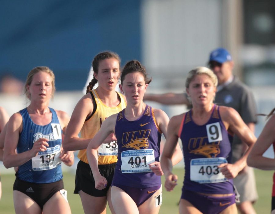 The UNI womens cross country team took first at the Bradley Intercollegiate Cross Country Invitational. The men finished a close second behind Bradley.