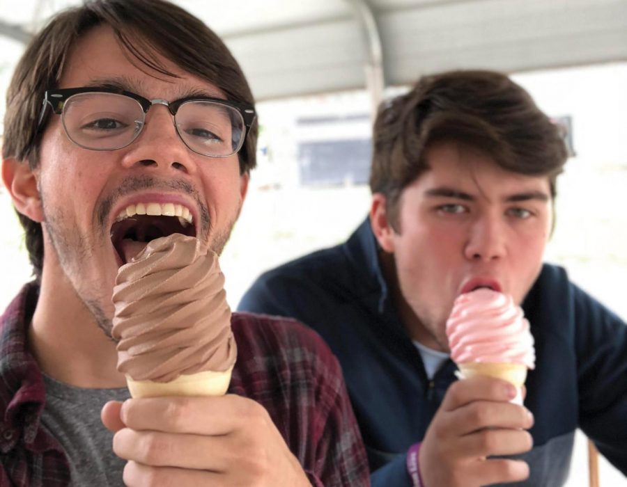 Ice cream enthusiasts Ben Hirdler and Jacob Levang serve as president and vice president, respectively, of Ben and Jareds Ice Cream Alliance.