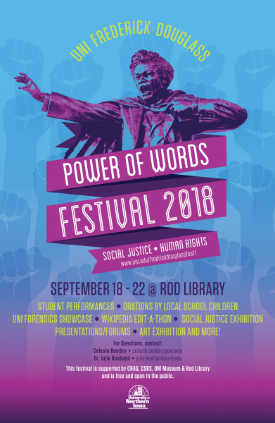 Rod Library will be hosting the Power of Words festival next week in honor of Douglass 200th birth anniversary.