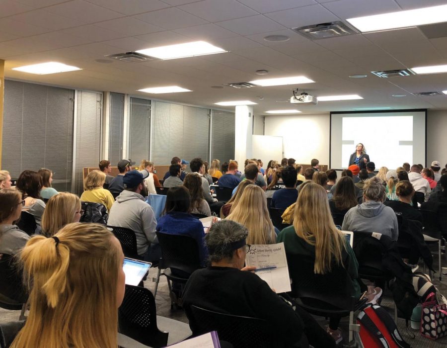 Criminology professor Gayle Rhineberger-Dunn presented Myth vs. Reality: Race, Gender and (In)justice in the Media in Rod Library last Thursday.