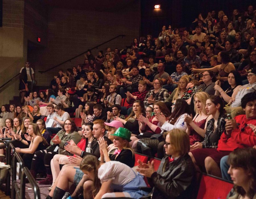 Students+flocked+to+Strayer-Wood+Theatre+on+Friday%2C+Nov.+2+for+a+showing+of+The+Rocky+Horror+Picture+Show.