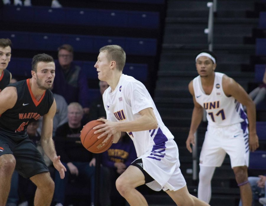 A.J. Green (above) scored 16 points in his collegiate debut against the Wartburg Knights in UNIs 110-69 exhibition win on Oct. 28.