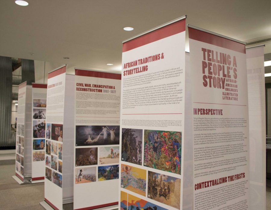 Telling a Peoples Story, an exhibit illustrating African American culture through childrens books, is on display in Rod Library through Feb. 19.