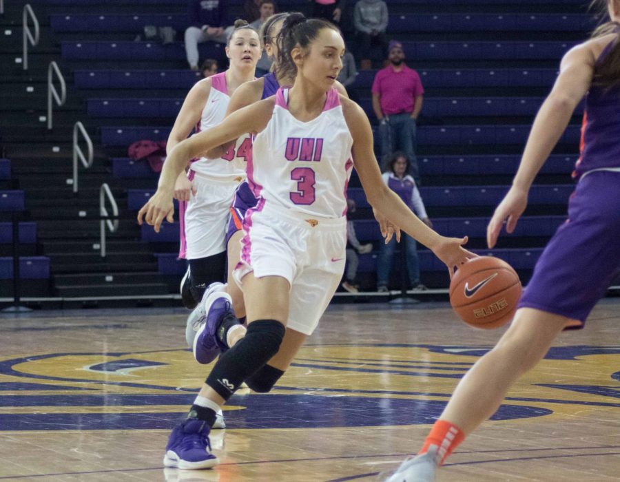 UNI women fall to MSU, remain third