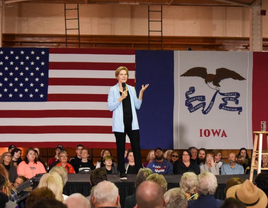 Warren holds town hall in West Gym