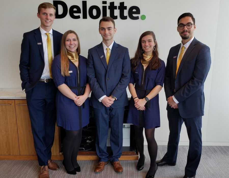 UNIBusiness+students+Carson+Ehrenberg+%28from+left%29%2C+Cassidy+Pearson%2C+Nathan+Funke%2C+Jacqueline+Hicks+and+Al+Faisal+Yasin+will+compete+at+the+national+level+of+the+Deloitte+National+FanTAXtic+Competition+in+January.