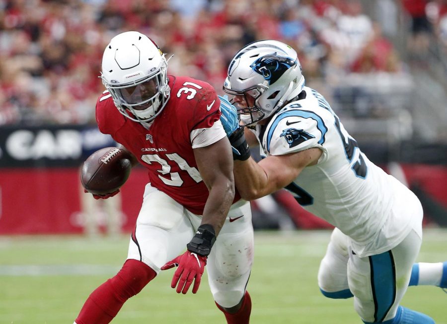 Former UNI Panther David Johnson on 
Arizona Cardinals team.