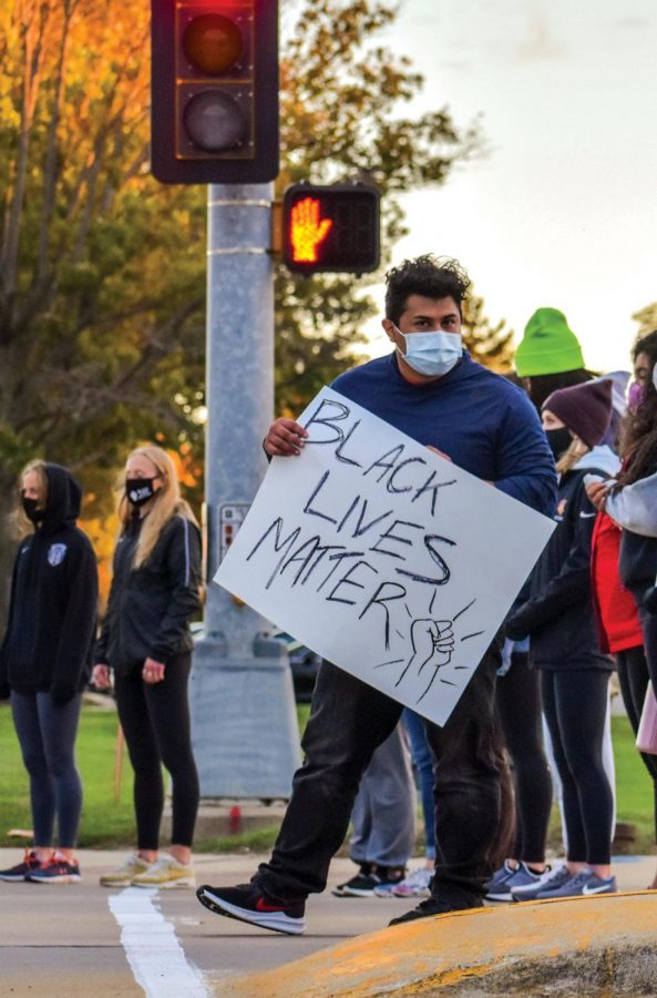 Cedar Valley Black Lives Matter lead members of the UNI community in A March fro Justice.