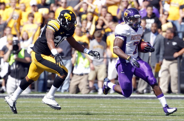 Houston Texans running back David Johnson during his time at UNI.