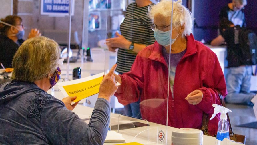 Citizens participate in early voting in the UNI-Dome, which was held Oct. 6-10. Nov. 3 is Election Day and UNI campus community members still have several options to cast their ballots in the 20202 election.   