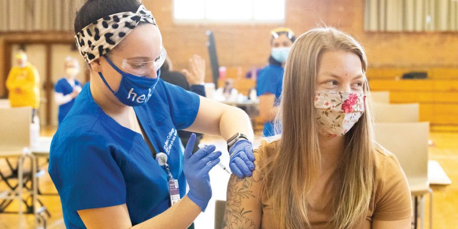 UNI students and staff had the opportunity to get this first dose of the Pfizer/BioNTech vaccine on campus this past week.