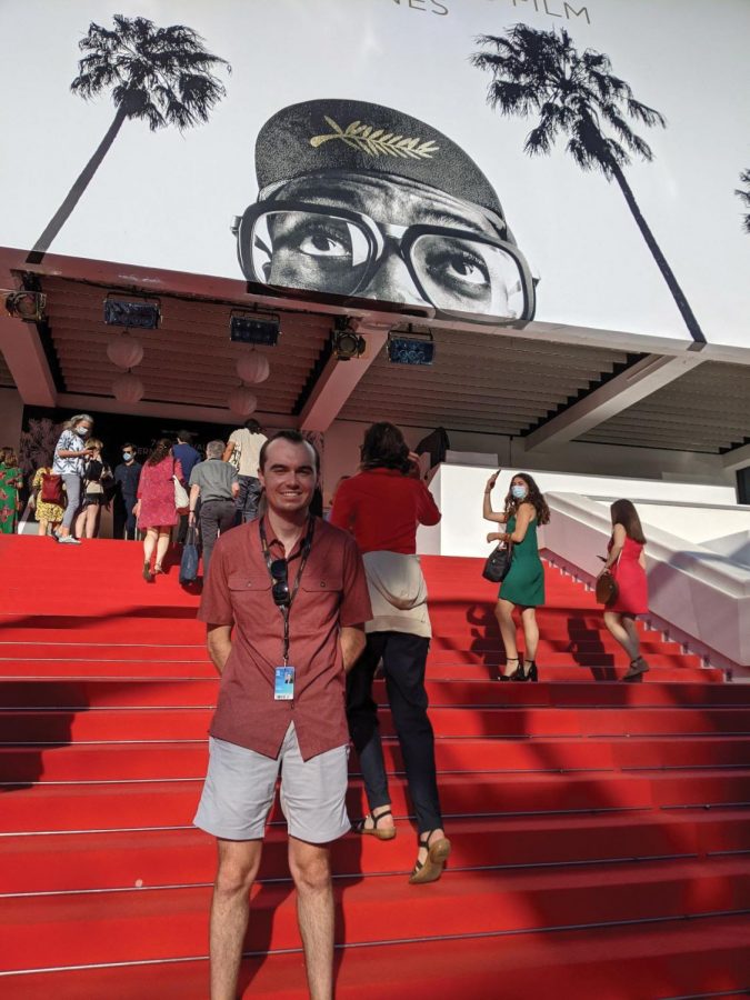 Hunter Friesen, Northern Iowan film critic, at the Cannes Film Festival.