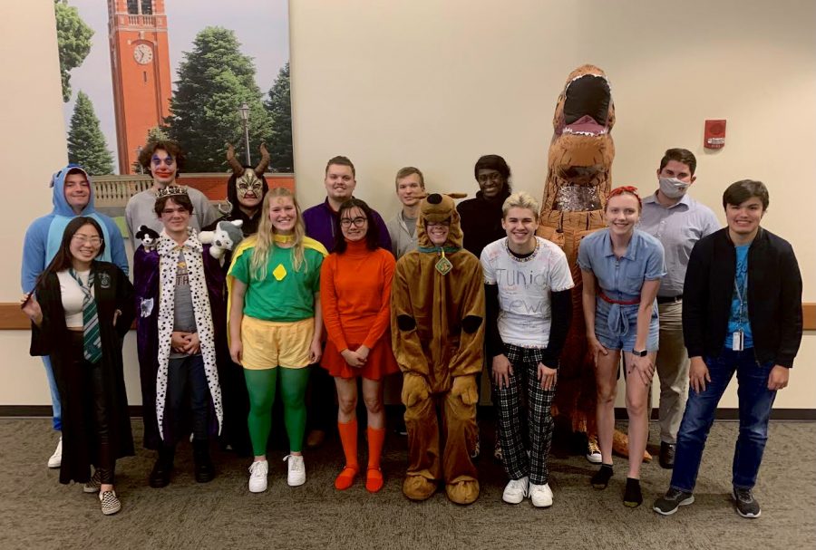 Members of the Senate and Upper Cabinet dressed up in festive costumes to celebrate Halloween at their meeting Wednesday.