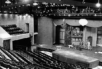 The stage and auditorium right after completion in 1978.