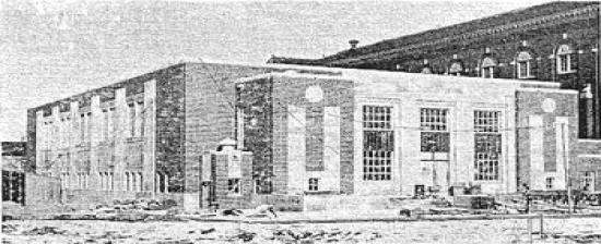 In 1937, the new edition of a pool on the west side of the East Gymnasium was completed