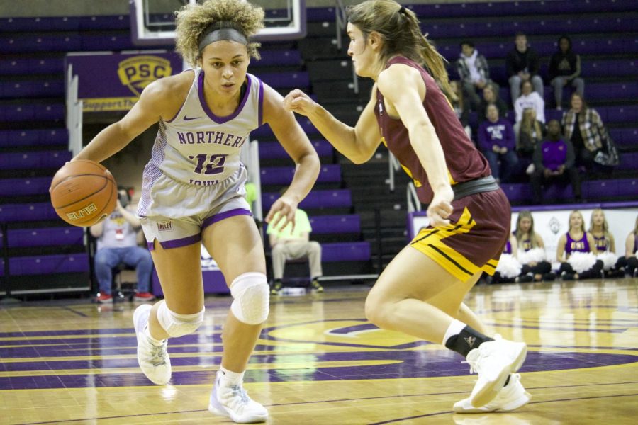 The UNI women rebounded after losing three straight games, defeating Bradley 77-56 inside the McLeod Center last Friday night.