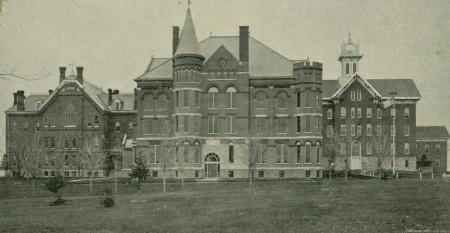 The old ad had fallen into dispair over its 90 year standing. Many student organizations attempted to save the old ad before its demolition in Sept. 7, 1984.