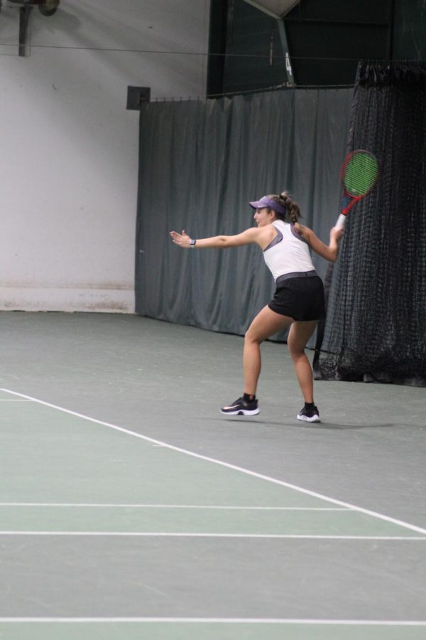 The UNI tennis team split their matches vs Mo St. and Drury.