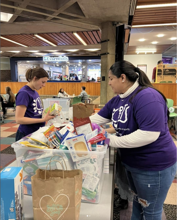 CATS hosted a health and hygiene drive benefiting the Panther Pantry, and packed the goods into kits at their Giving Week Stop and Serve.