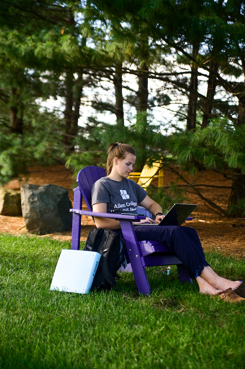 Make sure to look out for the purple and yellow chairs all across campus!