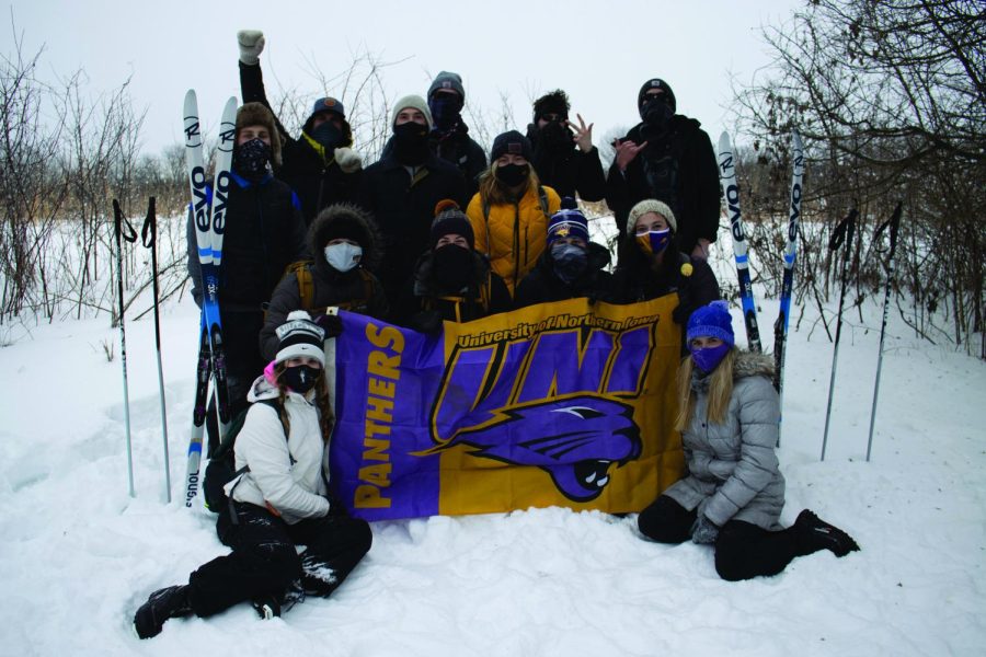 The UNI Outdoors Adventure Trips Program was cut in May 2022. The program allowed students, faculty, and community members to experience outdoor recreation in Americas backcountry, such as the Mines of Spain in Dubuque where the group above took a ski trip in 2021. 