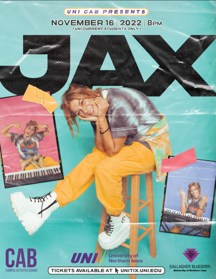 Jax%2C+known+for+her+body-positive+lyrics%2C+grew+her+fame+on+TikTok.+She+will+be+giving+a+concert+at+the+GBPAC+on+Nov.+16+for+CABs+annual+fall+concert.+
