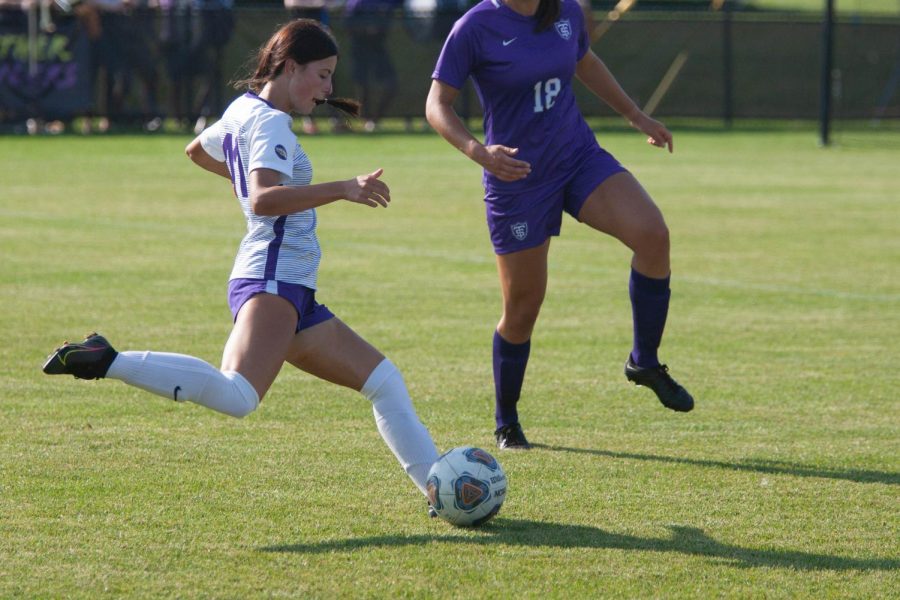 Sydney Burskey (11) scored UNIs only goal in their 1-1 tie with Indiana State on Sunday. After the tie, the Panthers are 4-5-3, with a 1-2-2 record in the Missouri Valley Conference. 