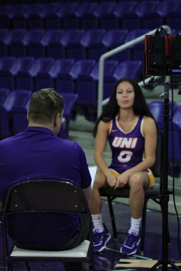 Former Northern Iowan Sports Writer Eric Braley interviews Maya McDermott. Today, Braley owns Around The Corner Productions. 