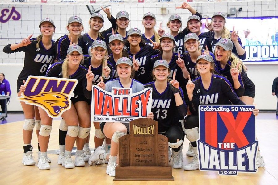 UNI defeated Evansville, 3-0, and Drake, 3-2, to win the 2022 NCAA Volleyball Tournament.