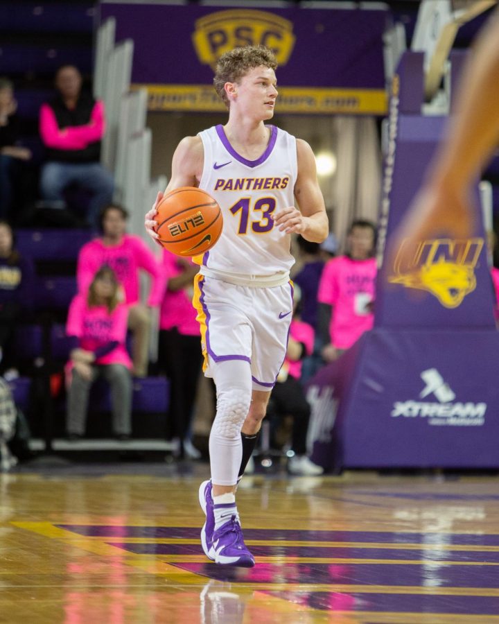 Bowen Born (13) was UNIs leading scorer in the 77-66 victory over Valparaiso on Wednesday, finishing with 18 points. 