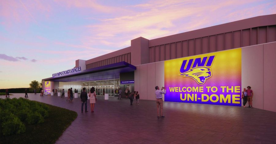 The above rendering shows a possible vision for the finished product of the UNI-Dome renovations. The project will include wider concourses, a new indoor track and greater accessibility. The project, part of the Our Tomorrow campaign, has raised over $10.7 million out of its $50 million goal. 