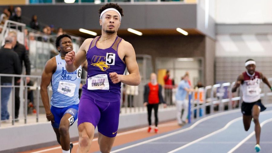Isaiah Trousil sped through the 60-meter dash in 6.61 seconds, the second fastest time in program history.