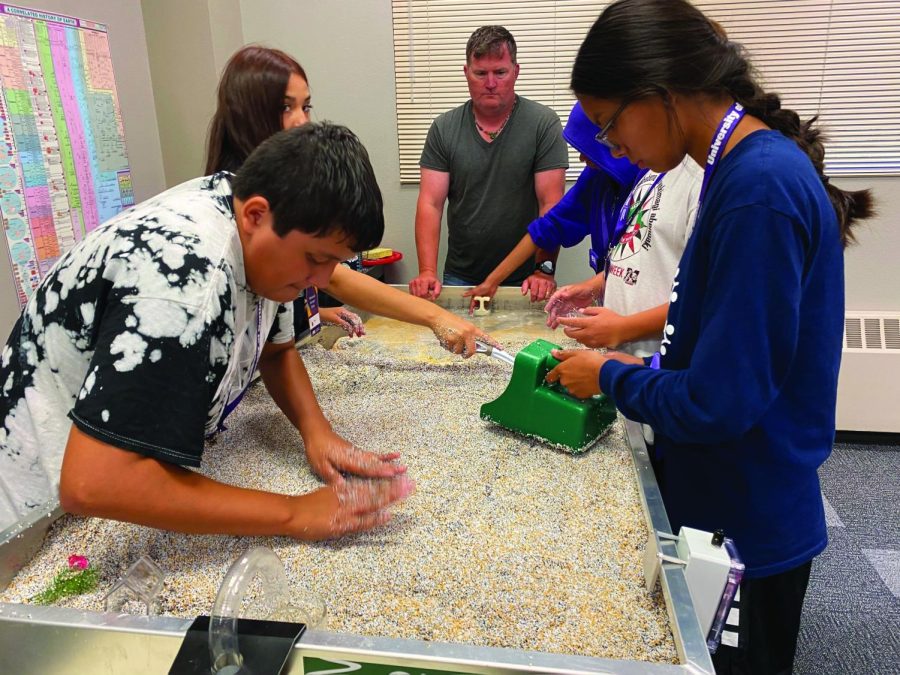 The Meskwaki Summer Camp focuses on college and career readiness. While some sessions take place in large group settings, students also get to break into smaller, more specialized sessions, such as last year’s environmental science session pictured above.
