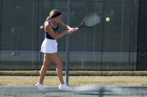 Andrijana Brkic was the lone Panther to pick up a victory in the season ending loss to Drake.