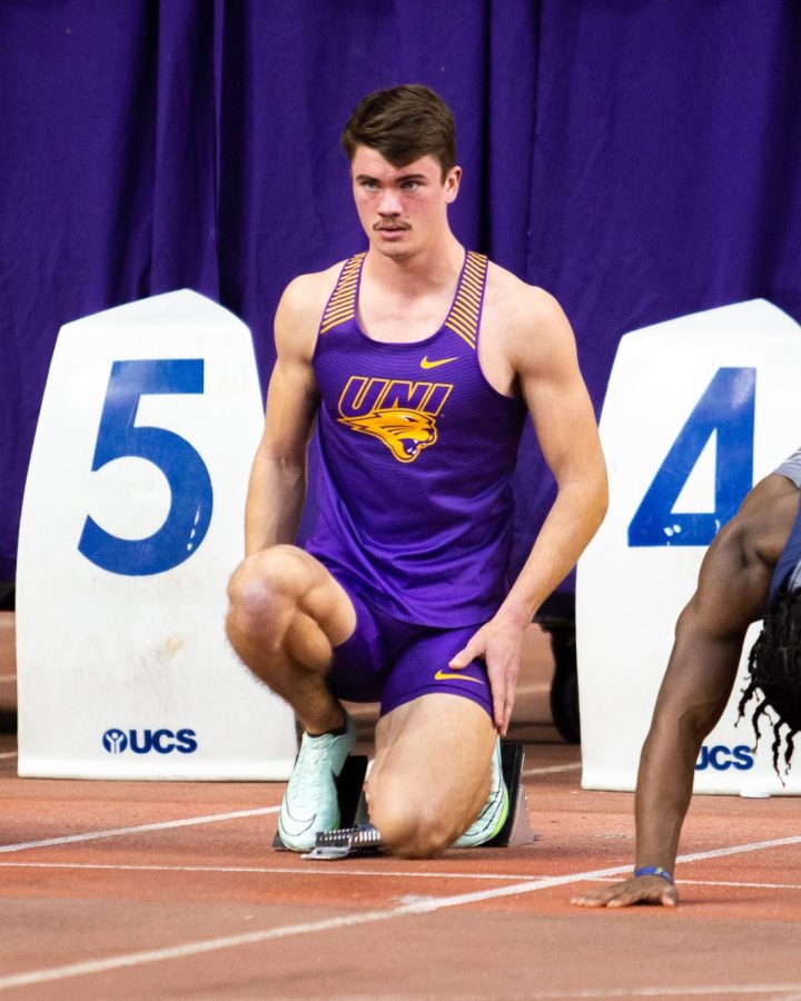 Drew Bartels was victorious in the long jump, one of 10 Panthers to claim first place at the Wartburg Outdoor Select this weekend.