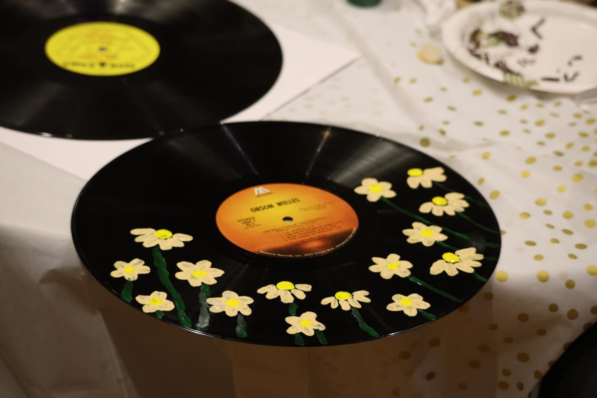 One student adorned their records with flowers.
