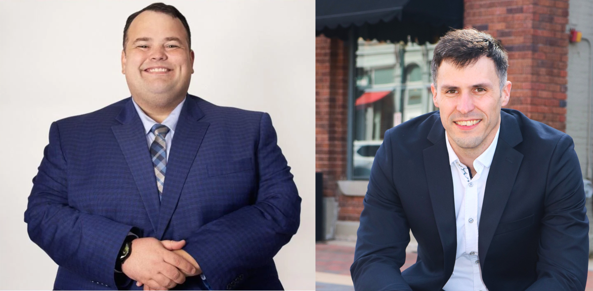 Walter Burtis, pictured left, is running for Cedar Falls mayor. Burtis and his family have lived in Cedar Falls since
2000. He opened his first business in Cedar Falls in 2017, and has opened several other businesses since.
Danny Laudick, pictured right, is
running for Cedar Falls mayor. A Cedar Falls native, he graduated from UNI with a degree in Business Economics and has founded several businesses and community initiatives in the Cedar Valley.